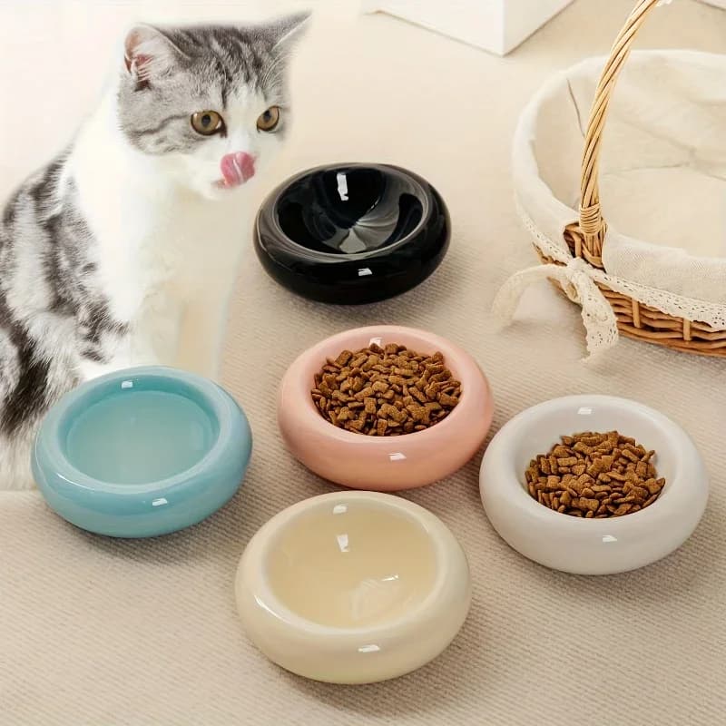 Ciotola per gatti in ceramica, ciotola per animali domestici, ciotola per gatti, dispenser per ciambelle, ciotola per gatti Dudu, ciotola per cibo per gatti, ciotola per acqua a prova di fuoriuscite, ciotola per snack
