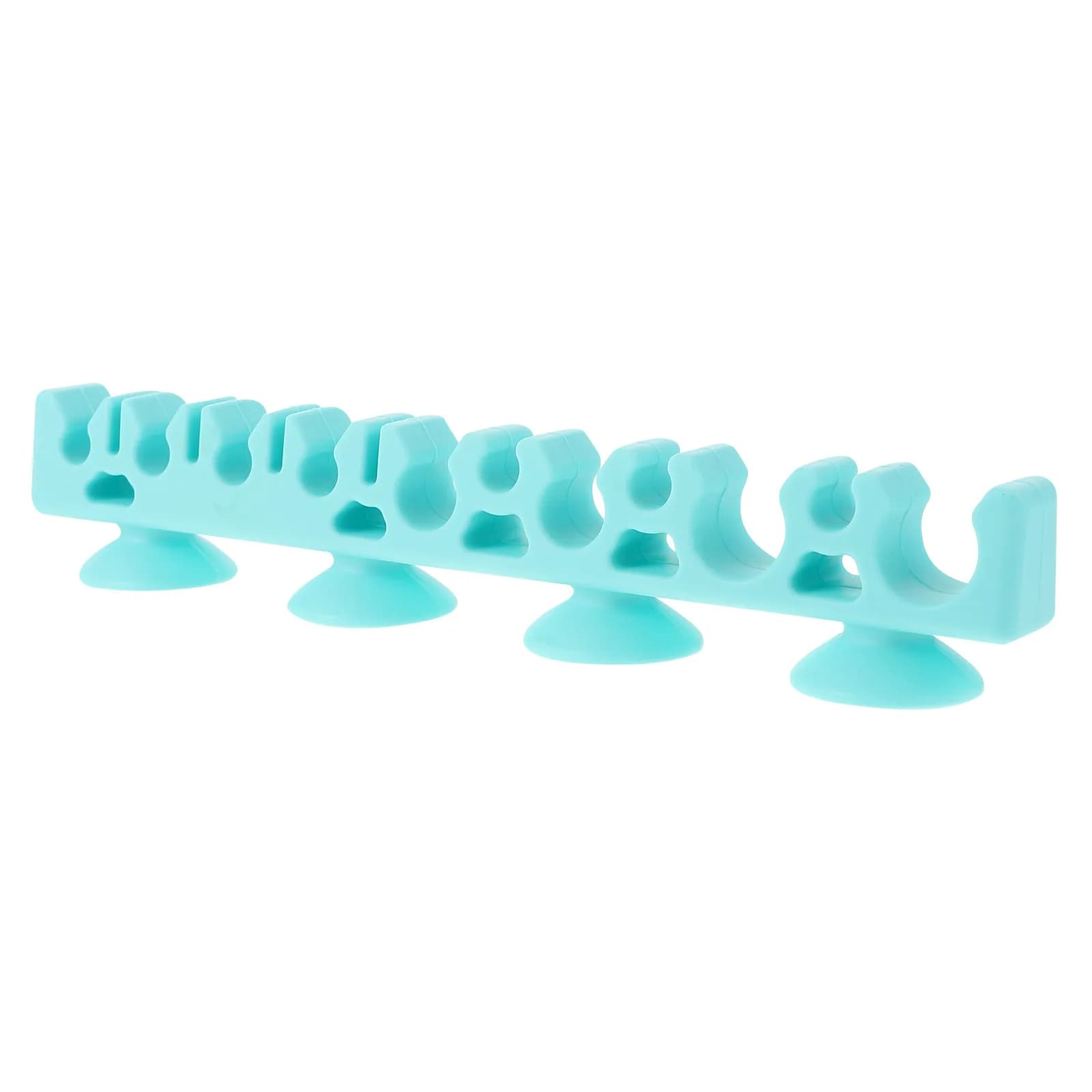 Porta Pennelli in Silicone con Ventosa, Supporto Multi-Slot per Asciugatura e Organizzazione Pennelli Trucco da Bancone/Toeletta - 1 Pezzo