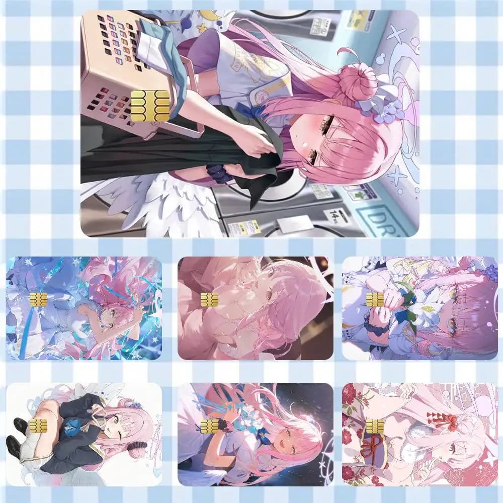 Misono Mika Blue Archive G-Game Adesivo Pellicola Protettiva per Carte di Credito e Debito Impermeabile Cartone Animato
