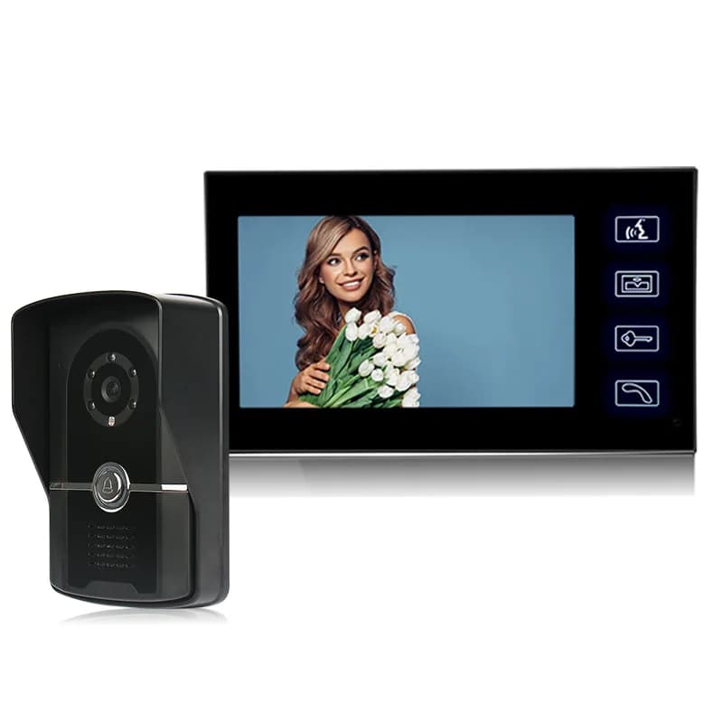 7 Inch High Definition Wired Color Video Doorbell Intercom Smart Cat Eye Villa Set Video Surveillance