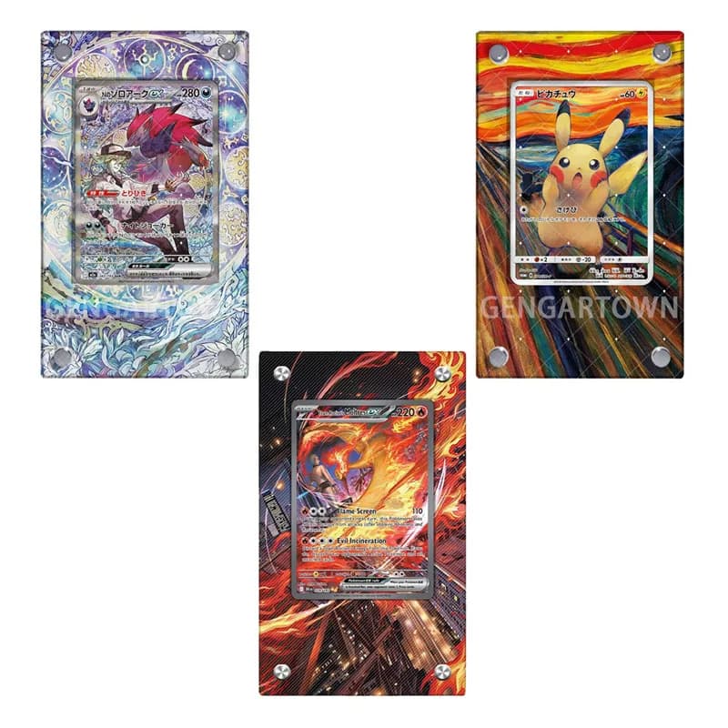 New Pocket Monster Zorark Card Display Stand Anime Classic Game PTCG Moltres Collection Card Photo Frame DIY Acrylic Gift Toy
