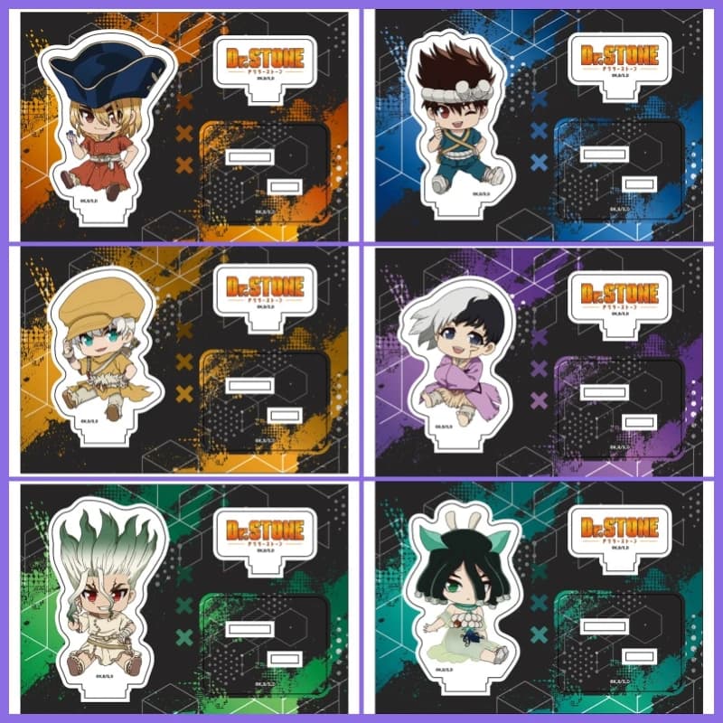 Dr STONE Acrilico Anime Stand Modello Piastra Decorazione Scrivania Figura Display Ventole Ragazze Regalo Cartone animato Prodotto periferico Stoviglie