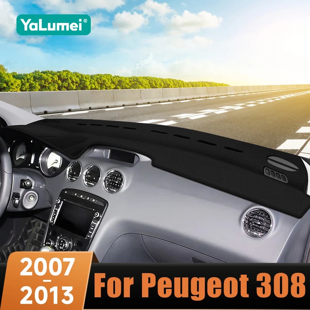 Per Peugeot 308 SW T7 GTI 2007-2013 Tappetino Antiscivolo per Cruscotto Auto Anti-UV Parasole Anti-Riflesso