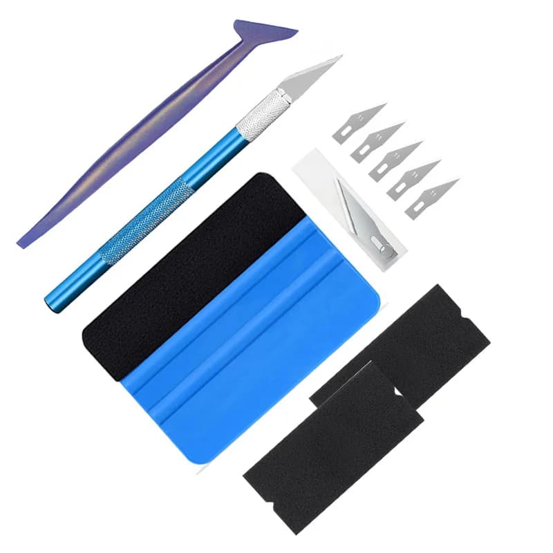 Upgraded Car Wrapping Tools Kit Vinyl Scraper Cutter Film Squeegee Vinyl Spatulas Plastic Wrap Tools Window Tinting Tools
