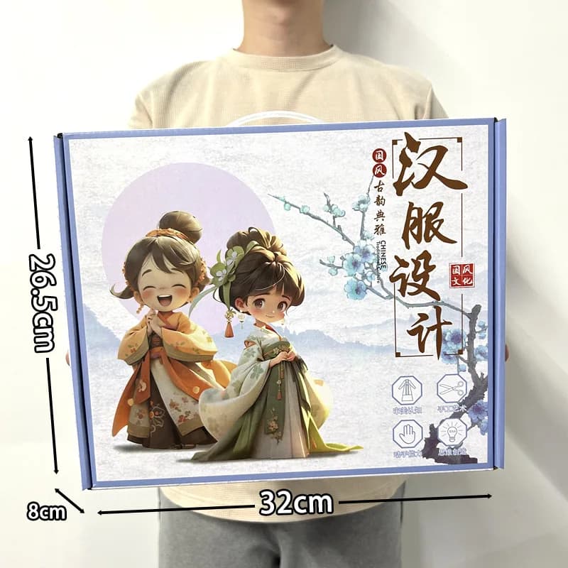 Diy Handmade Top Spin Toy Costume Design Material Early Education Intelligence Training Ancient Chinese Clothing Gift