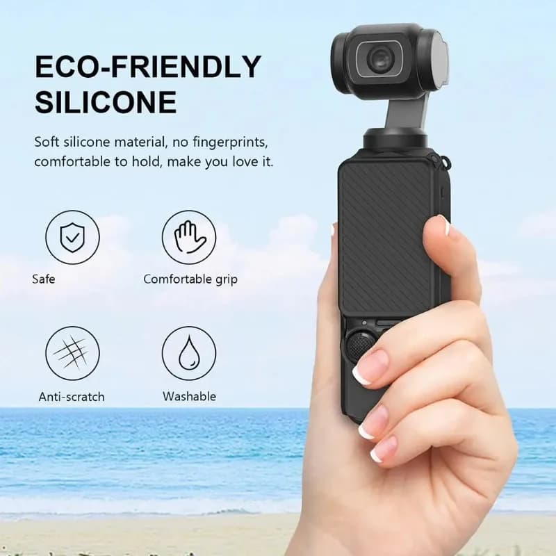Custodia Protettiva per DJI Osmo Pocket 4 con Protezione Lente e Schermo, Anti-caduta, Flip Cover a Sgancio Rapido, Accessori