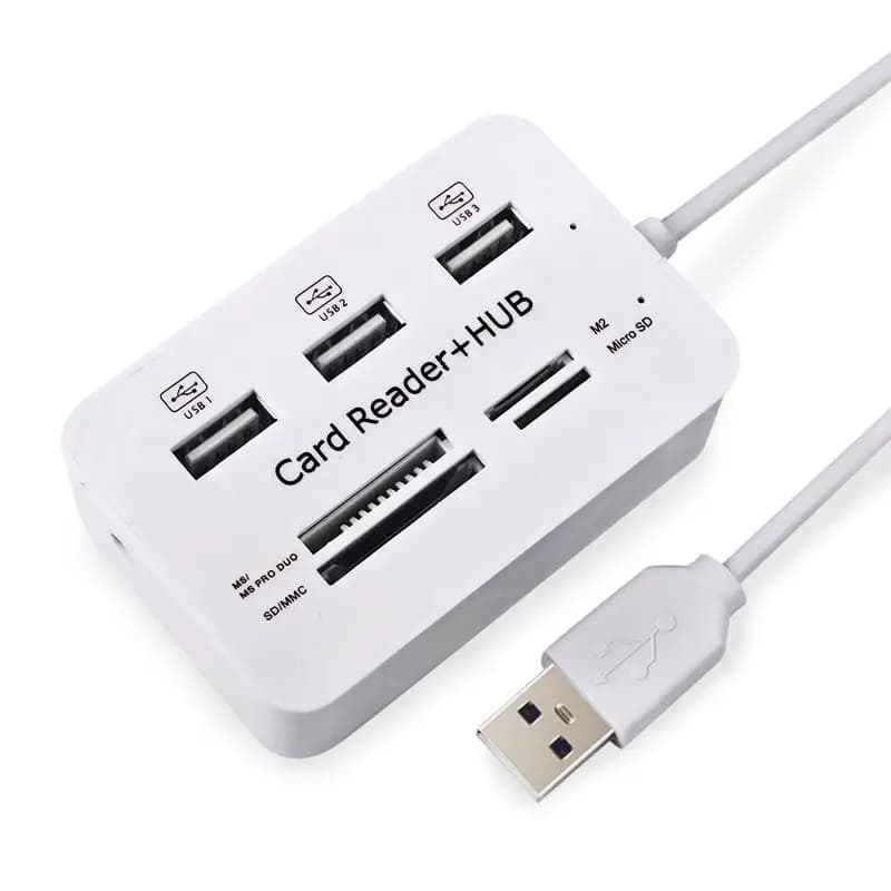 Micro USB Hub 30 Combo 3 Ports Card Reader High Speed USB Splitter All in One USB 20 Hub for PC Laptop Notebook