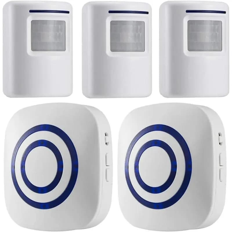 Sensore a Infrarossi Wireless B03B-PIR, Allarme con Sensore PIR, Campanello Wireless, Dispositivo di Benvenuto con Spina EU