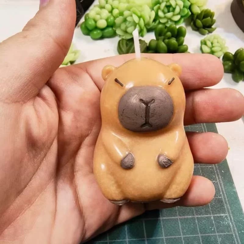 Stampi per Animali 3D, Stampo in Silicone a Forma di Capibara, Flessibile, Riutilizzabile, Antiaderente, Adorabile Stampo per Gelato, Torte, Cubetti di Ghiaccio, Figurine