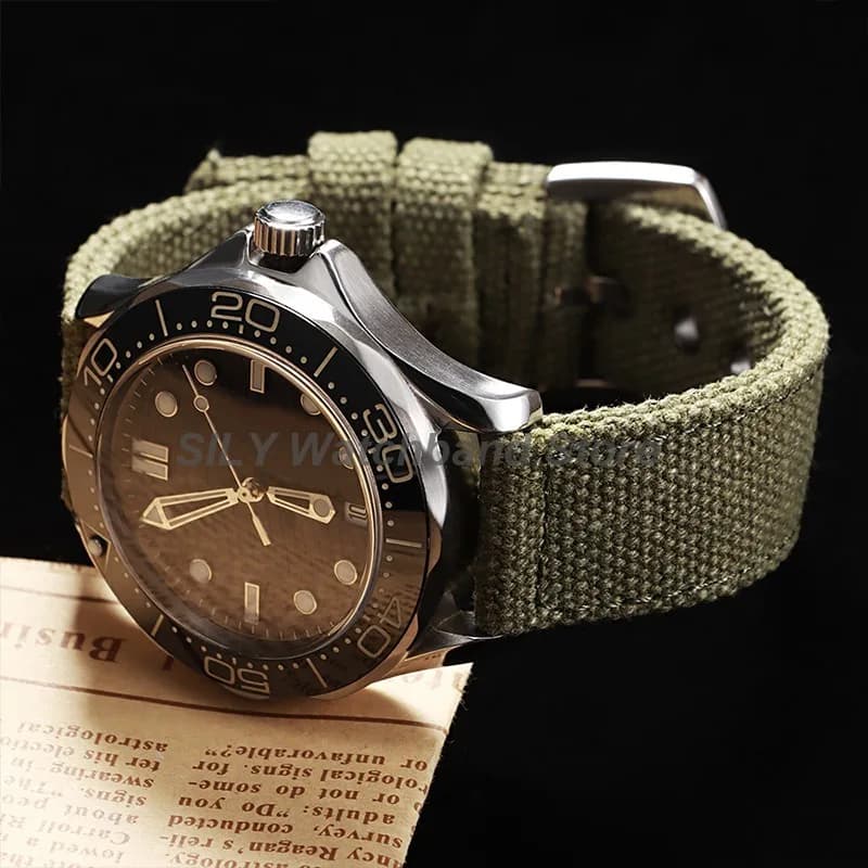 20mm 22mm 24mm cinturino universale in nylon cinturino in tela denim militare uomo braccialetto sportivo uomo donna cinturino elastico intrecciato