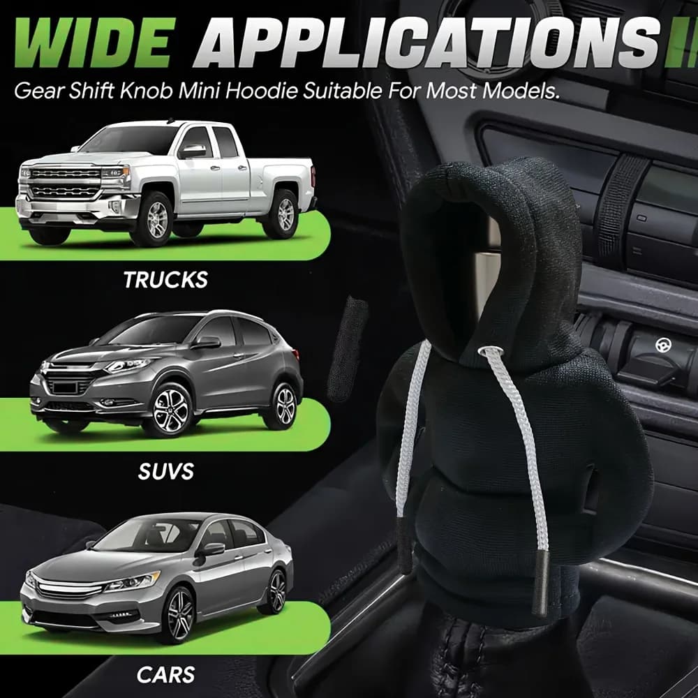 Cover for Leva del Cambio Auto in Forma di Felpa, Decoration for Manopola del Cambio, Suitable for Auto Manuals and Automatics, Ornament for Interior