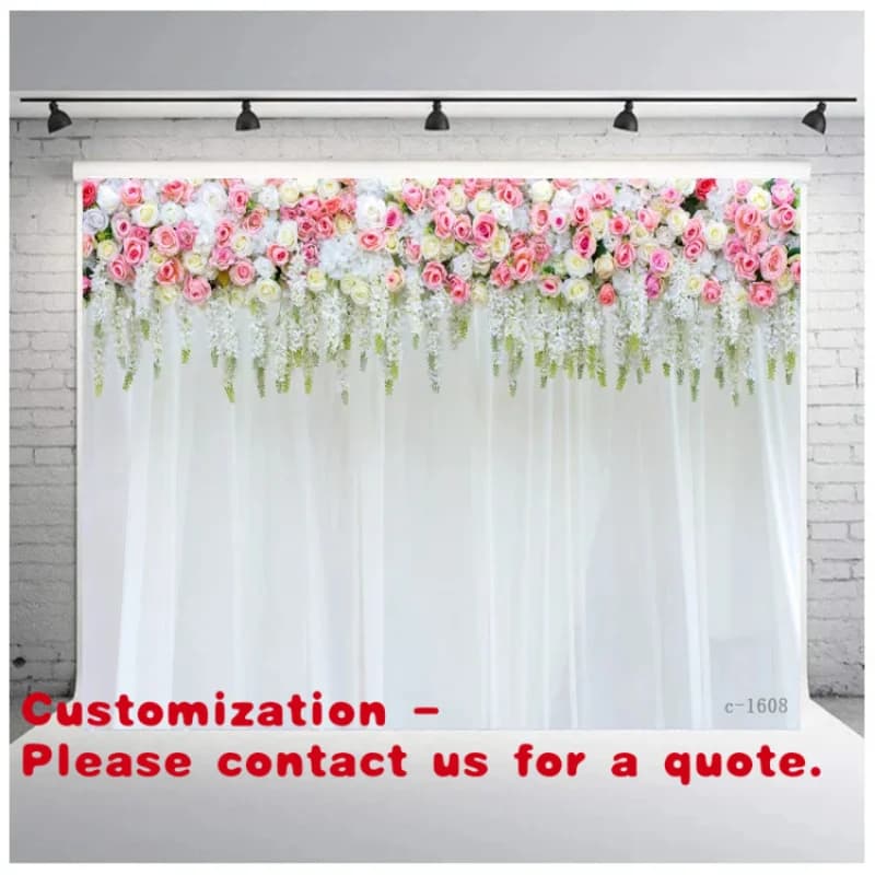 Parete Floreale Personalizzabile e Sfondo Fotografico per Matrimoni, Addii al Nubilato, Compleanni, Decorazioni e Accessori per Photo Booth