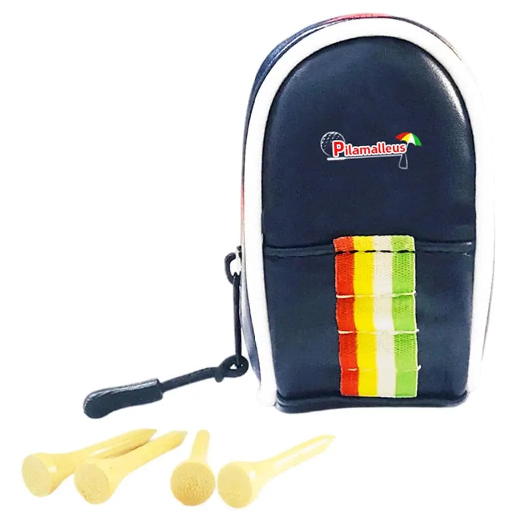 Porta Palline da Golf in Pelle da Cintura, Borsa da Vita per Accessori Sportivi da Golf