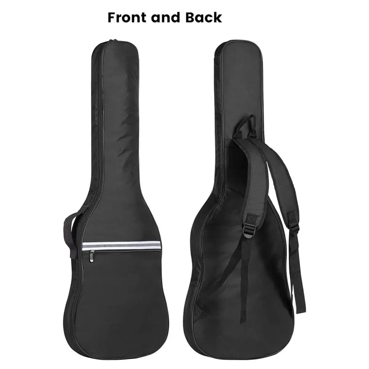 Borsa per Basso Impermeabile A61P da 40 Pollici con Doppie Cinghie a Spalla, Zaino Imbottito Morbido per Accessori Audio, Borsa per Chitarra, Borsa per Ukulele