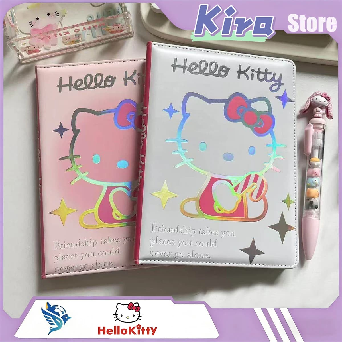Quaderno B6 HELLO KITTY con doratura, diario carino, album, regalo per la migliore amica, carta spessa, scrapbook per ragazza