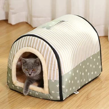 Cucce e Tappetini per Cani in Corduroy Quadrati, Fantasia a Quadretti Marrone, Multiuso per Interni ed Esterni, per Autunno, Cucce Jumbo Regolabili con Cerniera