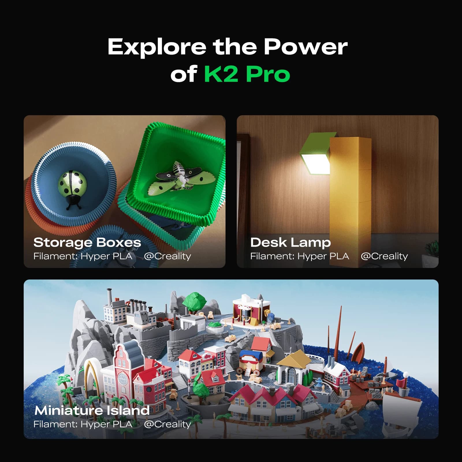 OYLP New Creality K2 Pro Combo 3D Printer Multi-Color and Material Printing Active Chamber Heating | AI Camera | 300x300x300