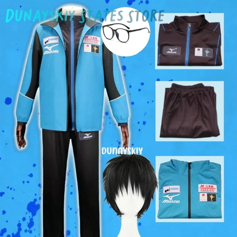 YURI!!! On ICE Katsuki Yuri Sportswear Jersey Uniform Outfits Anime Cosplay Halloween Role Playing Party Costumes