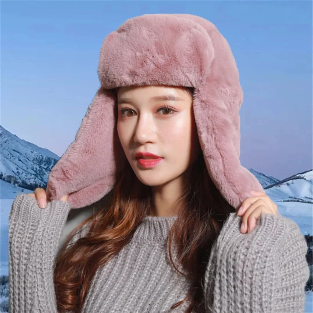 Korean Fashion Tent Bomber Hat Wide Fashion Coupling Arms Pilot Hat Winter Beret thickened for outdoor sports mountaineering