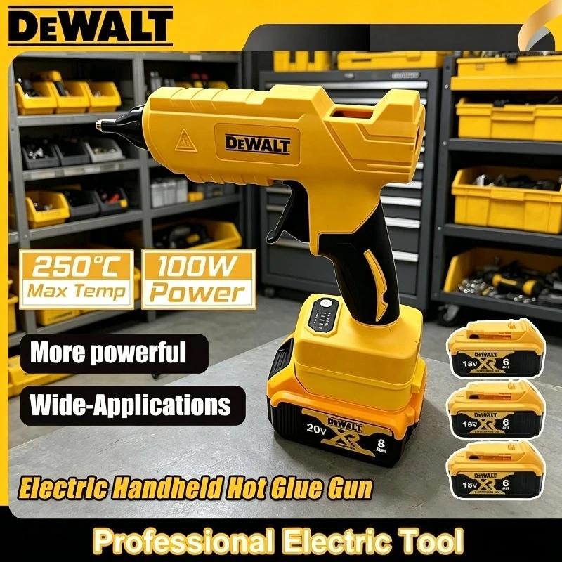 Pistola per colla a caldo elettrica portatile DEWALT senza fili, strumento fai-da-te per riparazioni, saldatura a caldo, pistola ad aria calda con ugello anti-scottatura, utensile elettrico