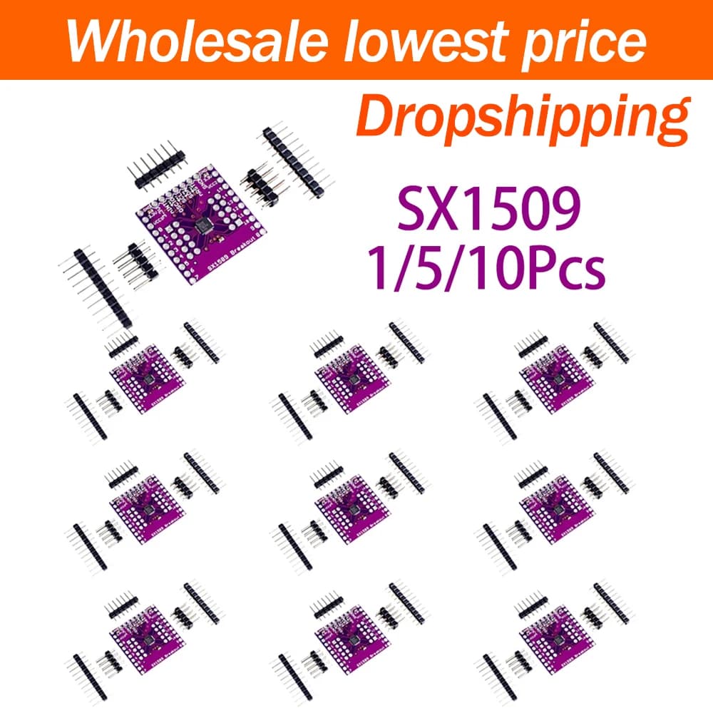 1 5 10Pcs SX1509 16 Channel GPIO Expansion Board Bidirectional Level Shifter LED Driver Keyboard Module For Arduino Raspberry Pi