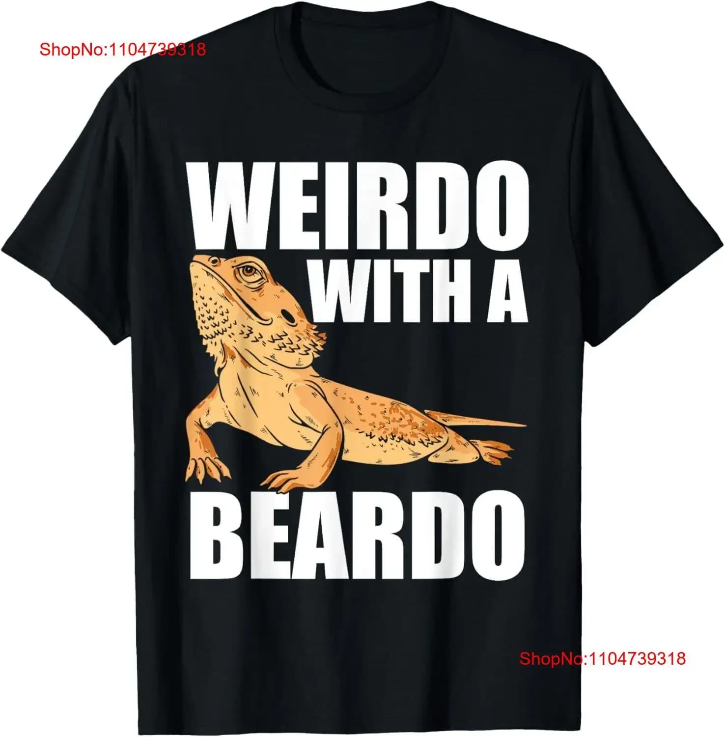 Weirdo With A Beardo Bearded Dragon Appassionato di rettili T Shirt vintage lavato Confortevole grafica unisex Moda traspirante