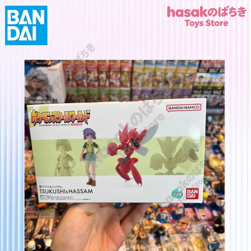 Spedizione Rapida Bandai Anime Pokemon Scale World Tsukushi & Hassam Modellino Originale Action Figure da Collezione Regalo di Natale per Bambini