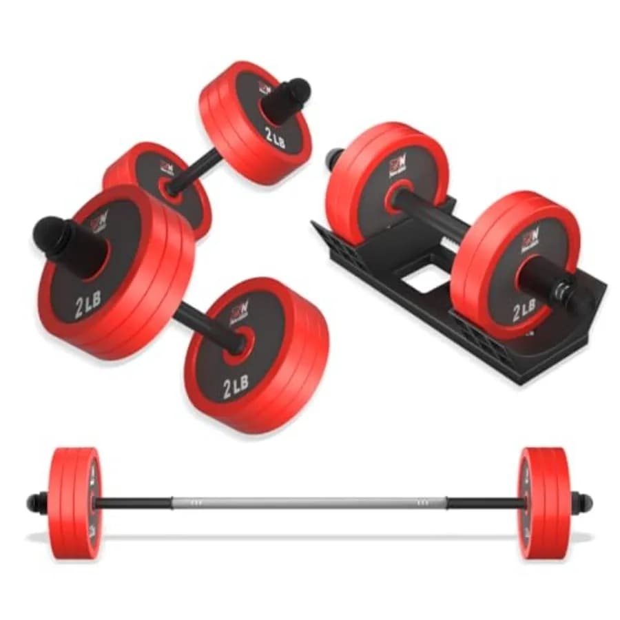 Set of adjustable handlebars 20-90 pounds with carbon steel support and connection bar, free weights for home workout in the gym