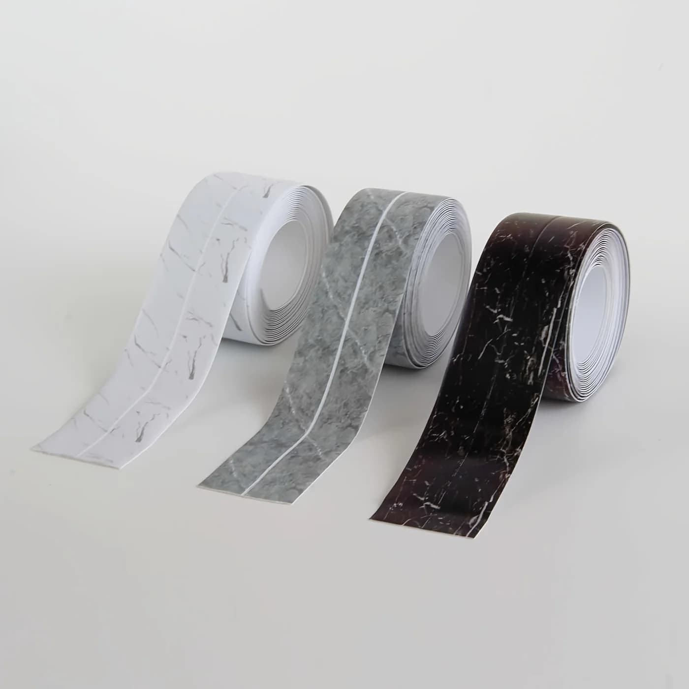 2 self-adhesive waterproof sealing tape rolls of 3 m - Durable polyester textured surface | Kitchen and bathroom for sink