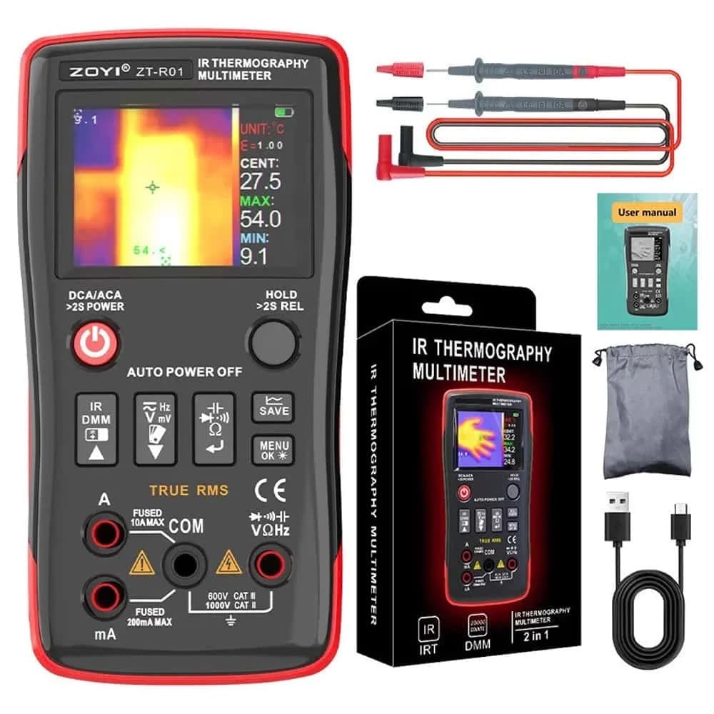 Termocamera e multimetro ZOYI R01 Termometro a infrarossi e tester elettrico 2 in 1
