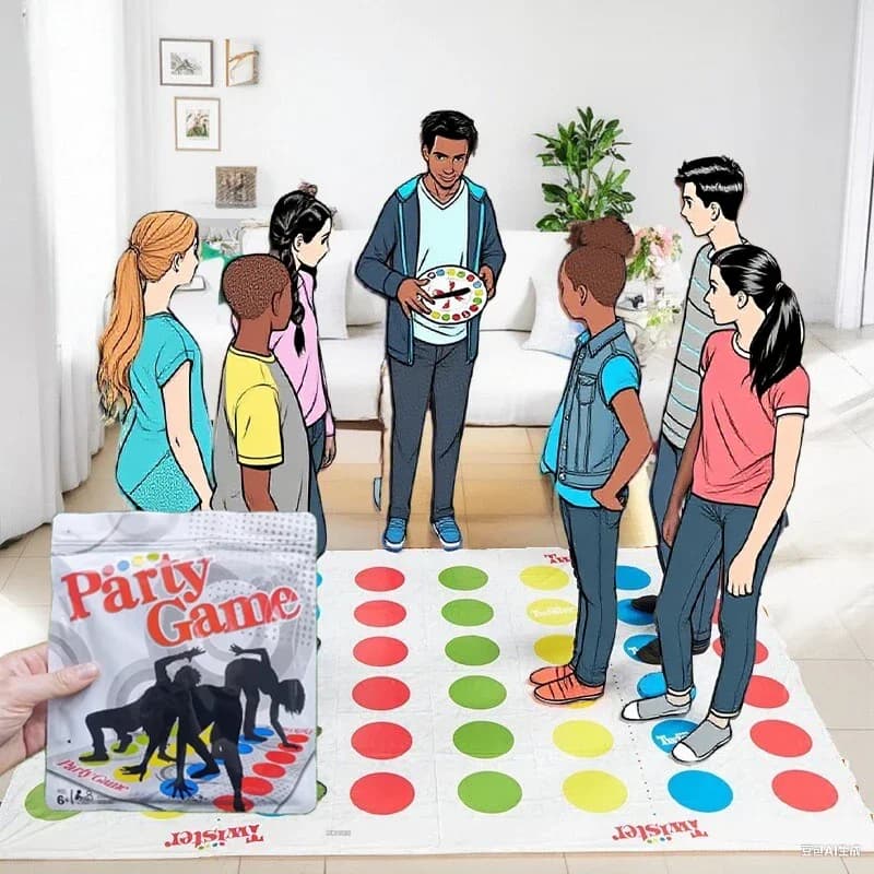 Gioco da tavolo per torsione del corpo all'aperto Sport interattivi per bambini e adulti Giocattoli per torsione del corpo Tappetini per feste di famiglia e amici