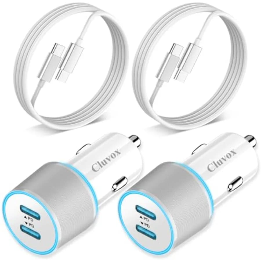 Caricabatterie da auto USB C da 90W a ricarica rapida per iPhone 17 Pro Max/Air/17e/16 Plus/16e/15/iPad/MacBook Neo, Accessori per auto, 2