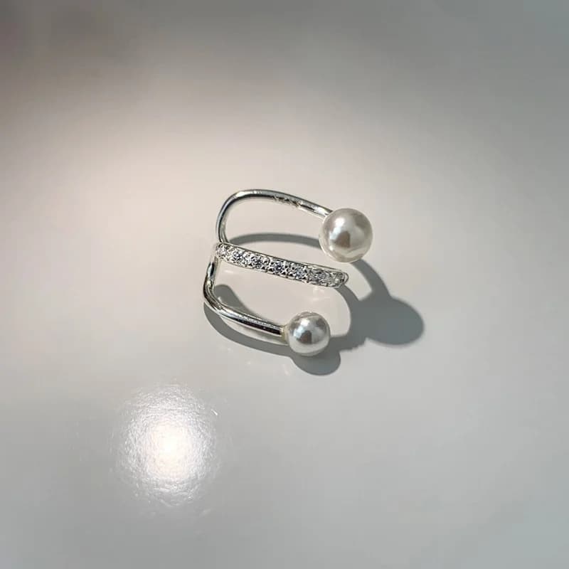 1 pz alla moda zircone perla orecchini polsino dell'orecchio non-piercing orecchio orecchino a clip per le donne ragazze gioielli cartilagine finta E1575