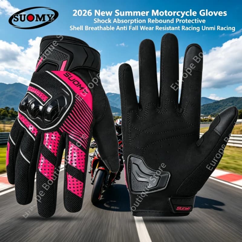 Guanti da Moto 2026 NUOVI Estivi Traspiranti Anti-Caduta Unisex con Assorbimento degli Urti e Guscio Protettivo Anti-Usura