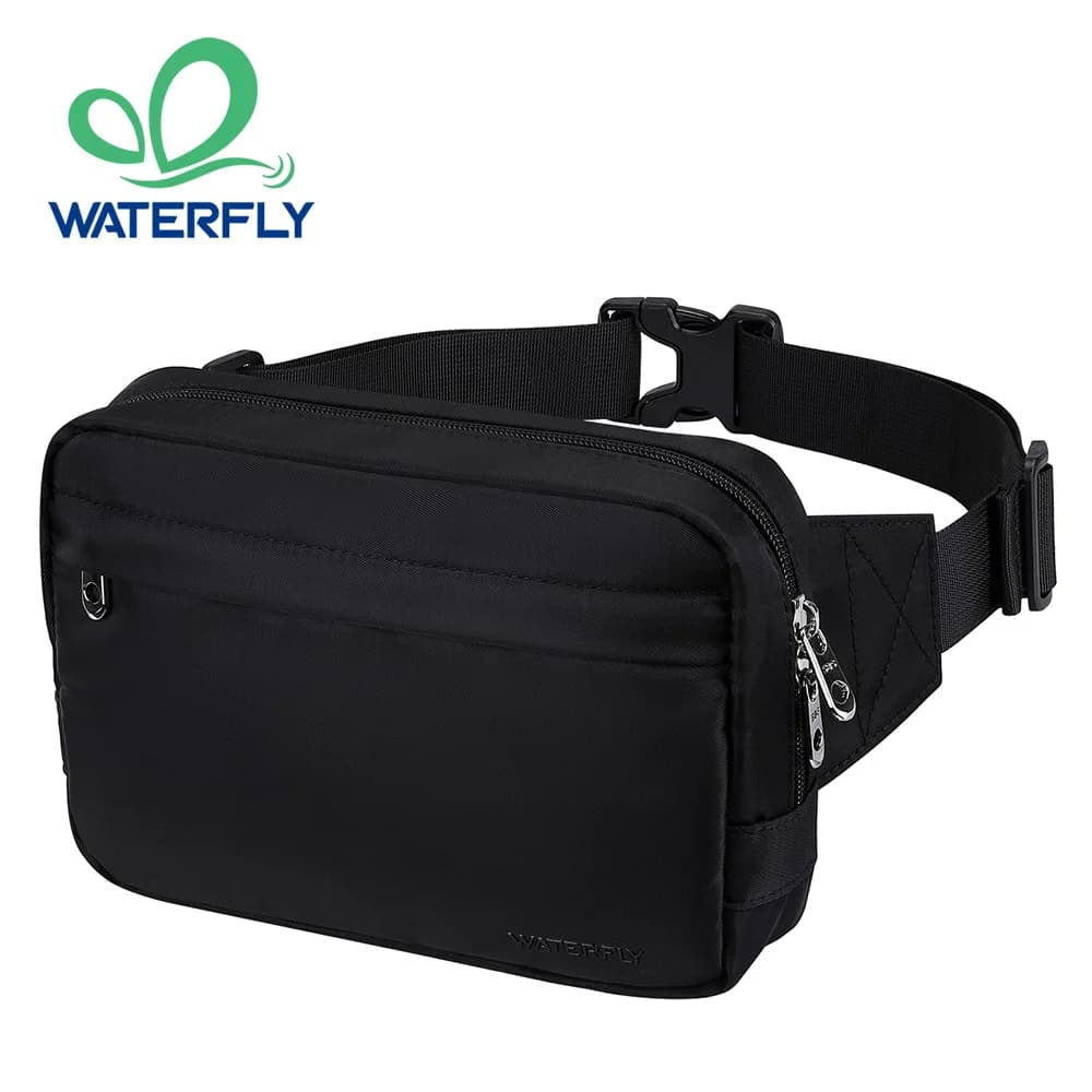 WATERFLY Women's Waist Bags for Women's Handbags Anti-theft Marsupi Fashion for Hiking Travel Walking