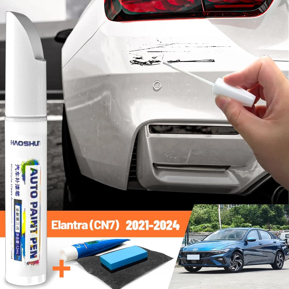 Penna per vernice per auto Cura della vernice Riparazione dei graffi Pittura a cera Rimozione graffi Accessori per Hyundai Elantra CN7 2021-2024 2022 2023