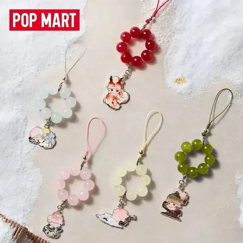 POP MART DIMOO STORIES IN THE CUP Serie Ciondolo con perline Scatola cieca Giocattoli Kawaii Anime Action Figure Caixa Caja Surprise Myster