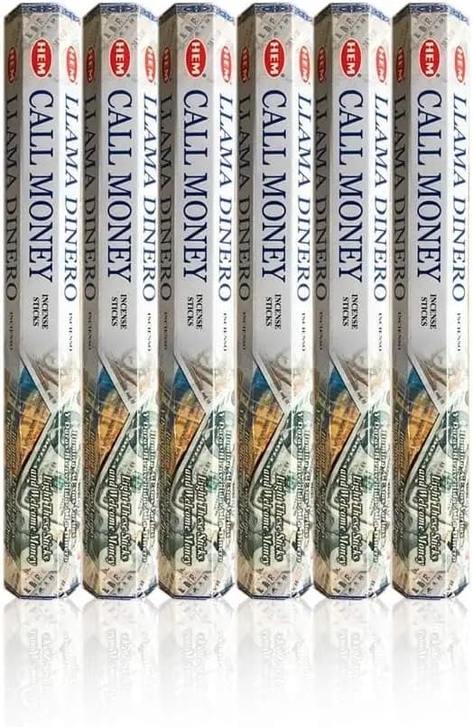 120 Bastoncini di Incenso, 6 Scatole da 20, Confezione Espositiva, Dream Play Call Money