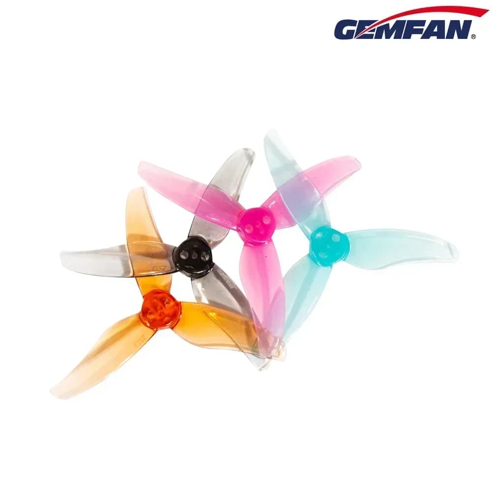12 paia (12CW + 12CCW) Gemfan Hurricane 2512 Elica a 3 pale da 1,5 mm (colore casuale) per droni stuzzicadenti RC FPV da 2,5 pollici