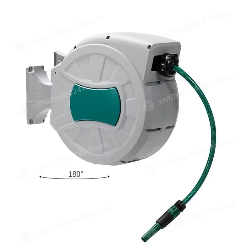 Avvolgitubo da Giardino Retrattile Automatico da 30m (100FT) Montabile a Parete, Resistente per Irrigazione Esterna