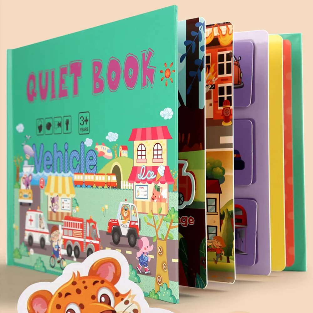 Libro Silenzioso per Bambini, Libro delle Attività Montessori, Gioco Educativo per lo Sviluppo delle Abilità dei Bambini e dei Piccoli, Gioco Educativo Montessori