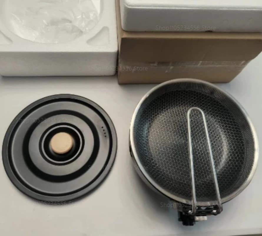 Fornello a gas portatile da esterno Pentola all-in-one Cottura del riso Frittura Attrezzatura da pesca per picnic da campeggio