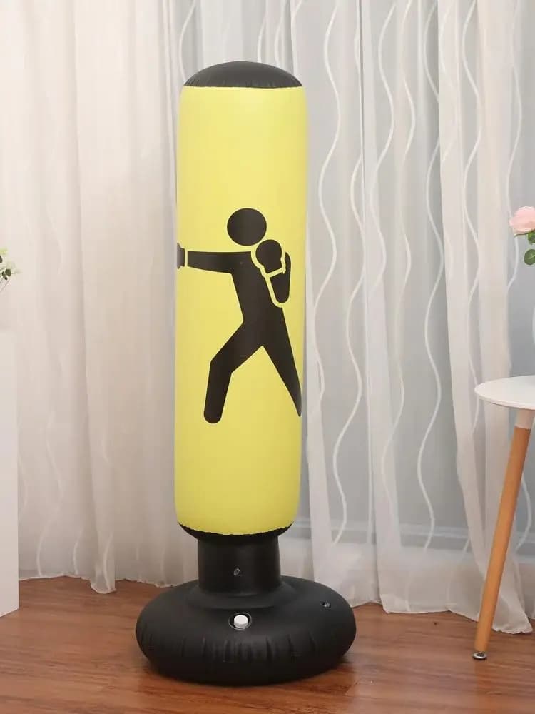 160cm Standing Inflatable Boxing Bag Heavy Training Boxing Bag Fitness Training Column for Exercises Decompression Boxing Target