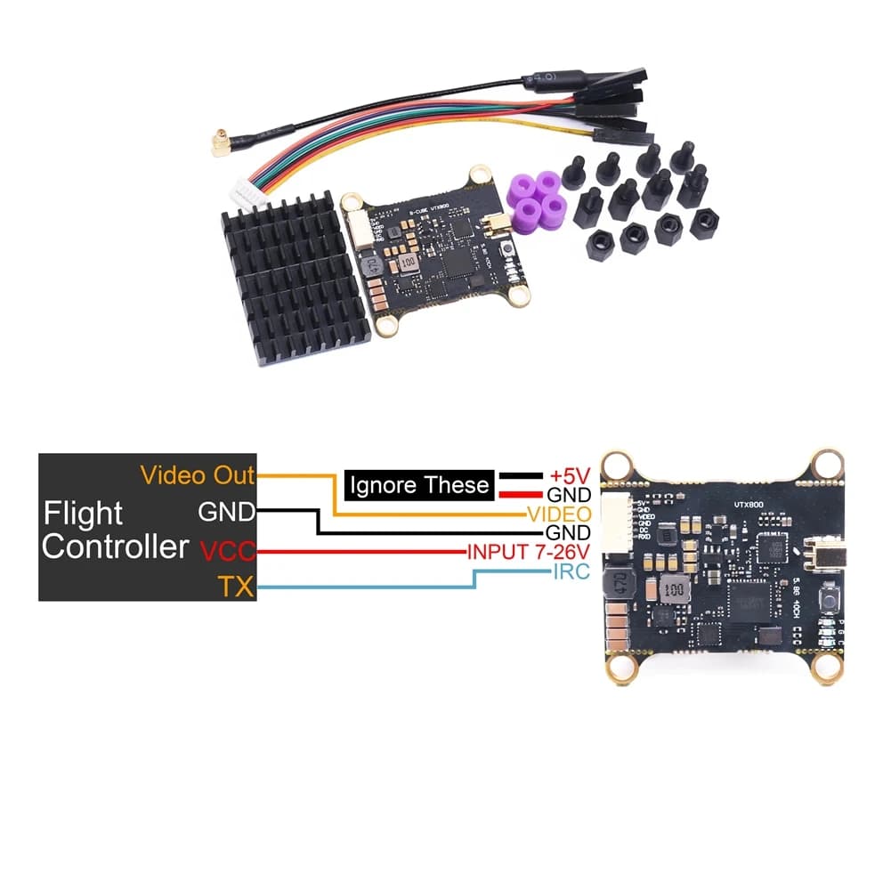 A25P B-CUBE 5.8G Video Transmitter VTX 800Mw 48CH Input Voltage For Long Range RC Airplane FPV Drone Power
