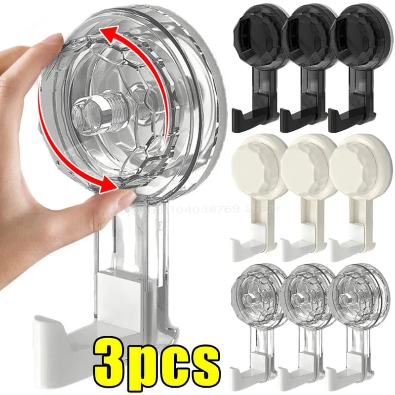 Gancio ad Aspirazione Potente Riutilizzabile, Appendiabiti Resistente per Bagno e Cucina, Gancio da Parete Senza Tracce, Ganci a Vuoto Senza Chiodi
