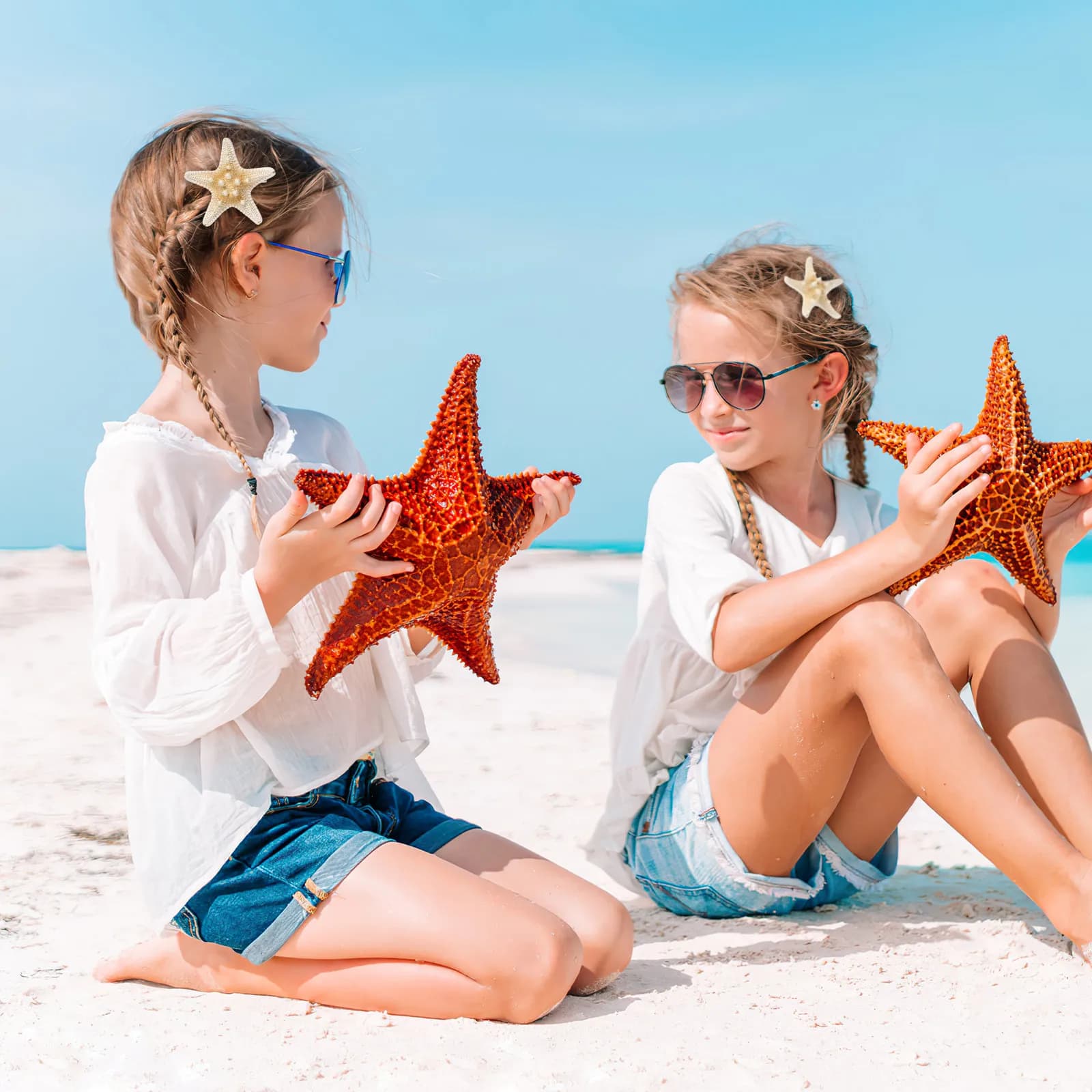 2 fermagli a forma di stella marina, accessori per capelli naturali per donne e ragazze, fermagli per lo styling, per feste in spiaggia, vacanze, crociere, capelli spessi