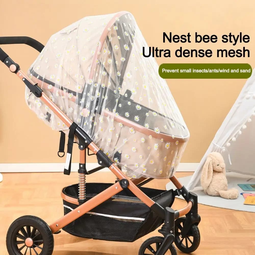 Zanzariera per passeggino completamente coprente, traspirante, anti-insetti e anti-zanzare