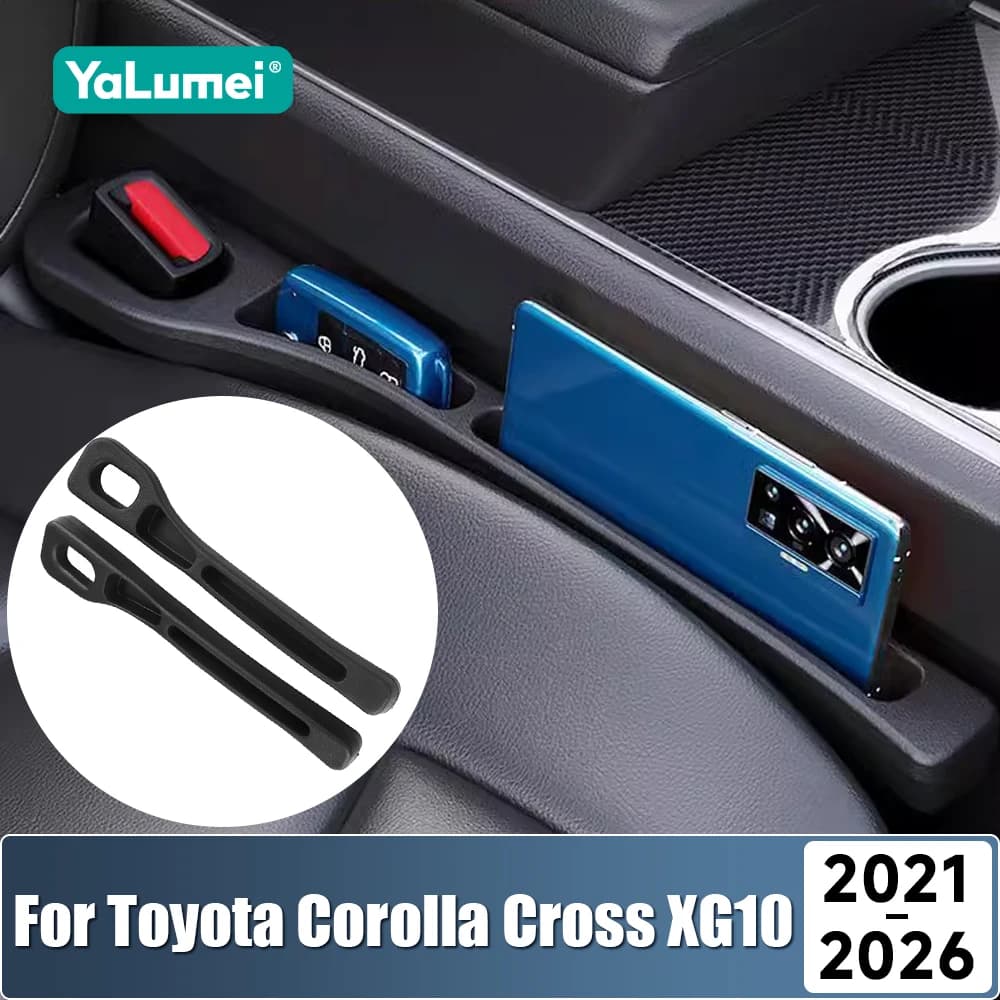 For Toyota Corolla Cross XG10 2021 2022 2023 2024 2025 2026 Hybrid Car Seat Gap Anti-lost Stop and hooks Strip Slot Seat Gap Organizer