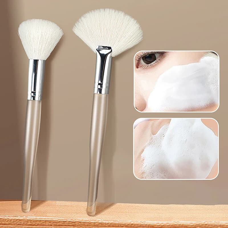 Spazzola per Pulizia Viso con Setole Morbide, Spazzola per Massaggio Facciale, Spazzola per Maschera Viso, Strumento Portatile per la Cura della Pelle