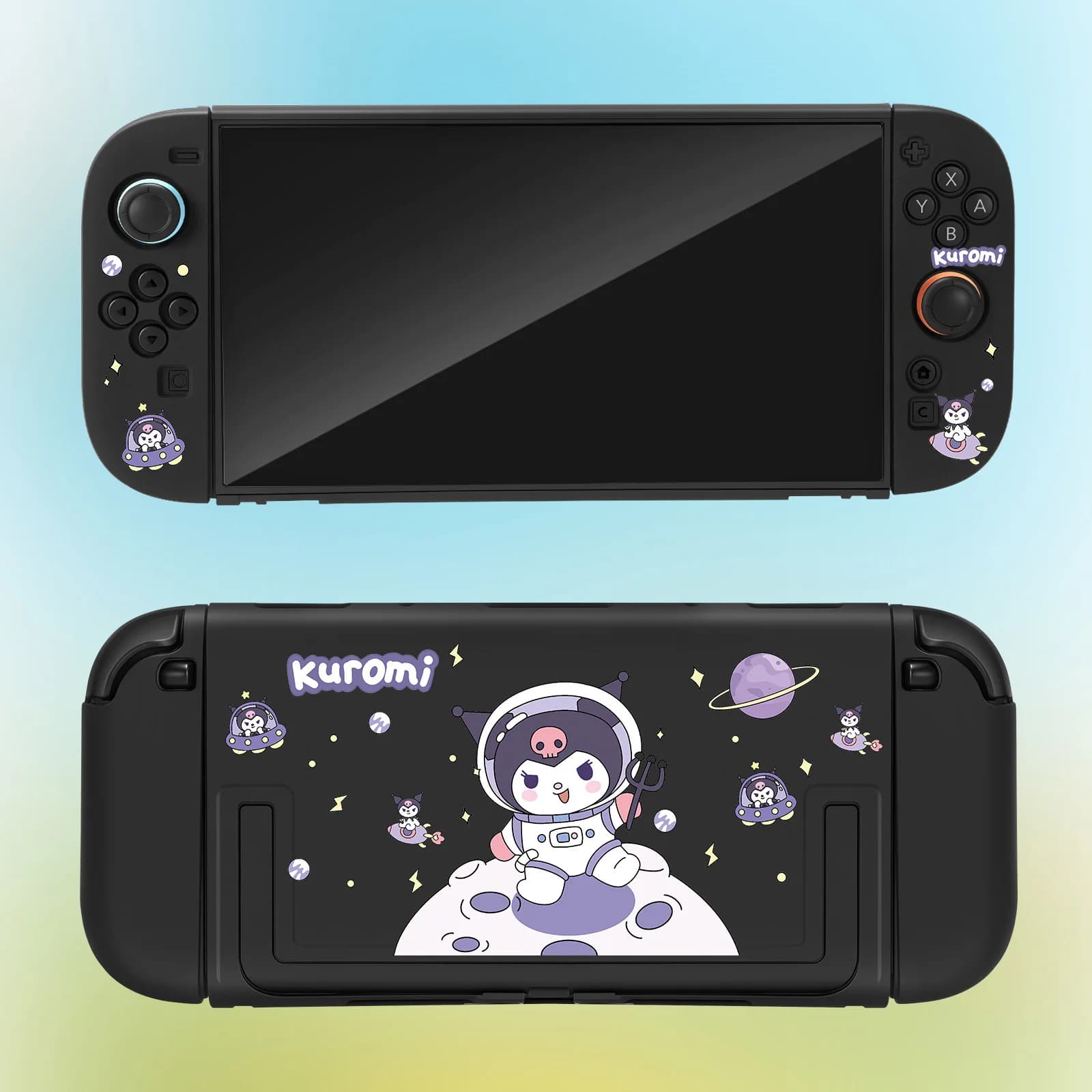 Custodia Protettiva Carina Kuromi per Switch 2 (2025), Cover Rigida in PC+TPU, Base per Dock TV per Nintendo Switch 2